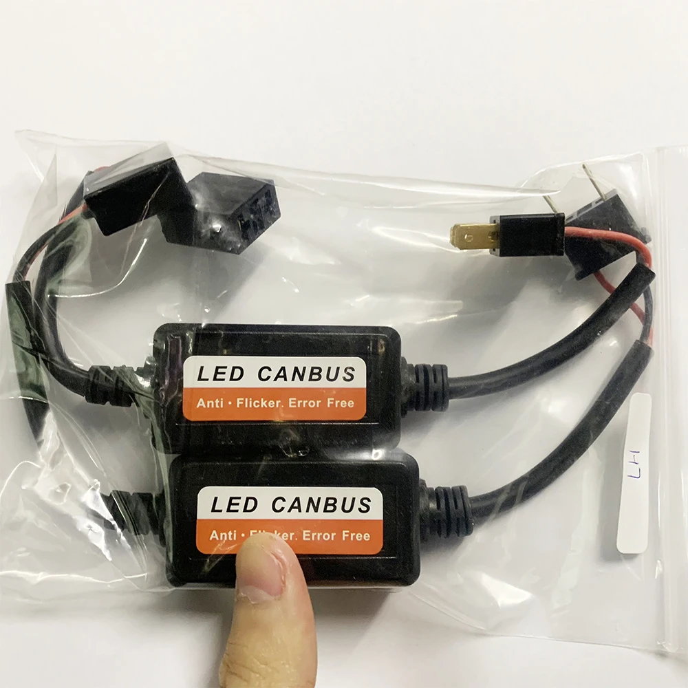 Aslent 2pcs H4 H7 H1 H11 9005 9006 Car light Canbus Decoder No Error free Wiring Harness Adapter LED Headlight Auto Bulb lights