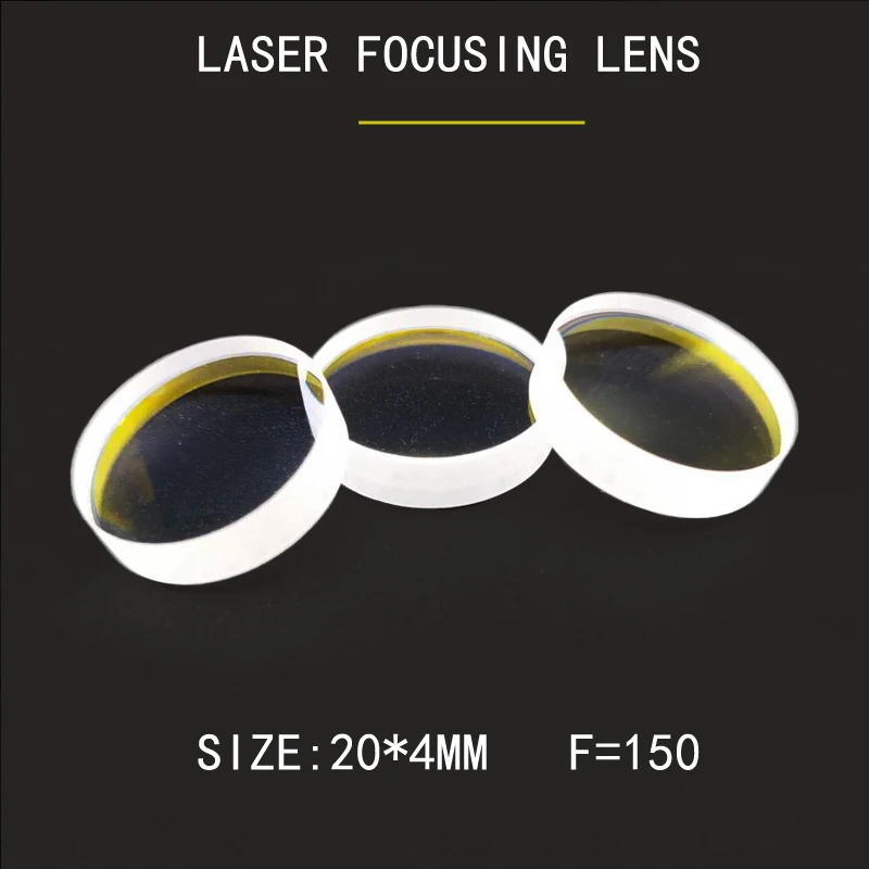 Weimeng 10 pieces 20*4mm F=150 lens optical LASER FOCUS LENS JGS1 QUARTZ 1064nm AR Plano-convex  for laser cutting machine