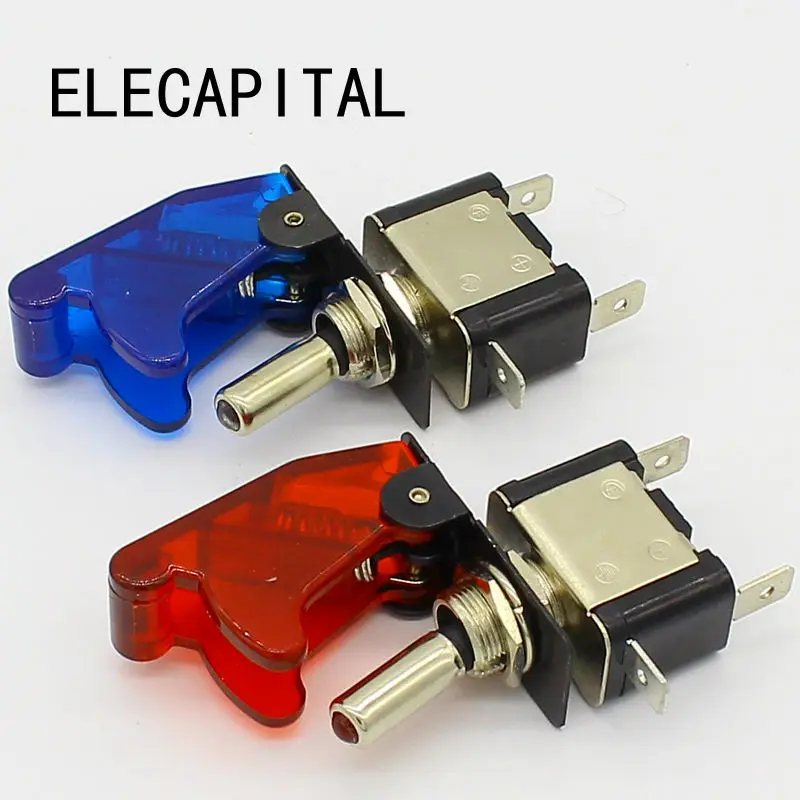 High Quality 4pcs Red 12V 20A Racing Car Truck Boat Cover LED Push Button Rocker Toggle Switch Control