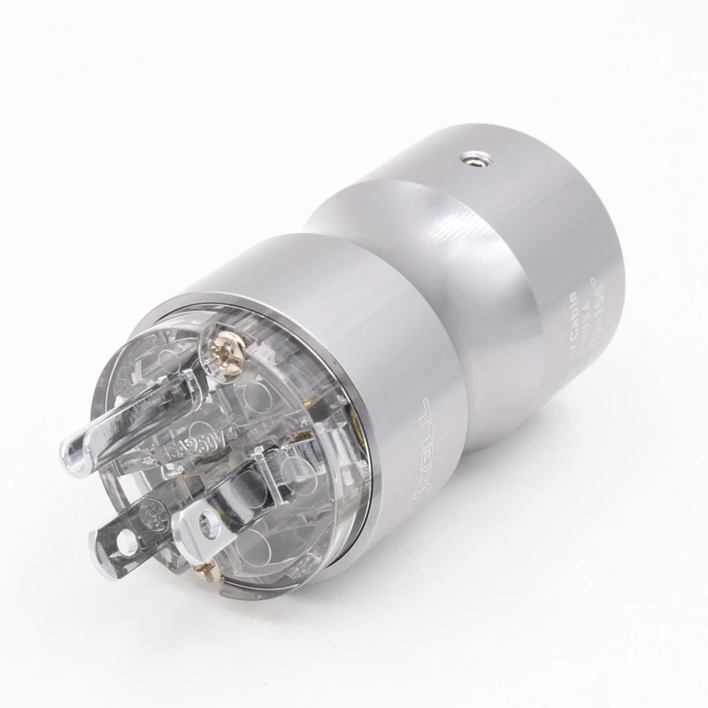 Hifi audio X1pair Rhodium plated Transparante Amerikaanse versie HIfi audio power AC plug uitbreidingsadapter