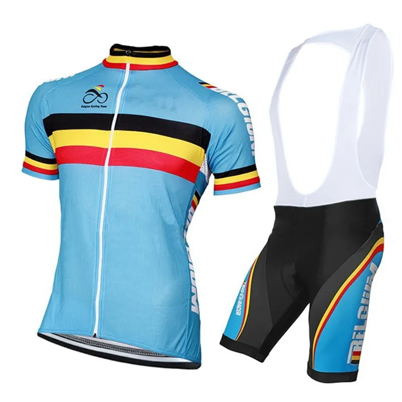 

2016 Belgium NATIONAL TEAM Men's Cycling Jersey Short Sleeve Bicycle Clothing With Bib Shorts Quick-Dry Ropa Ciclismo