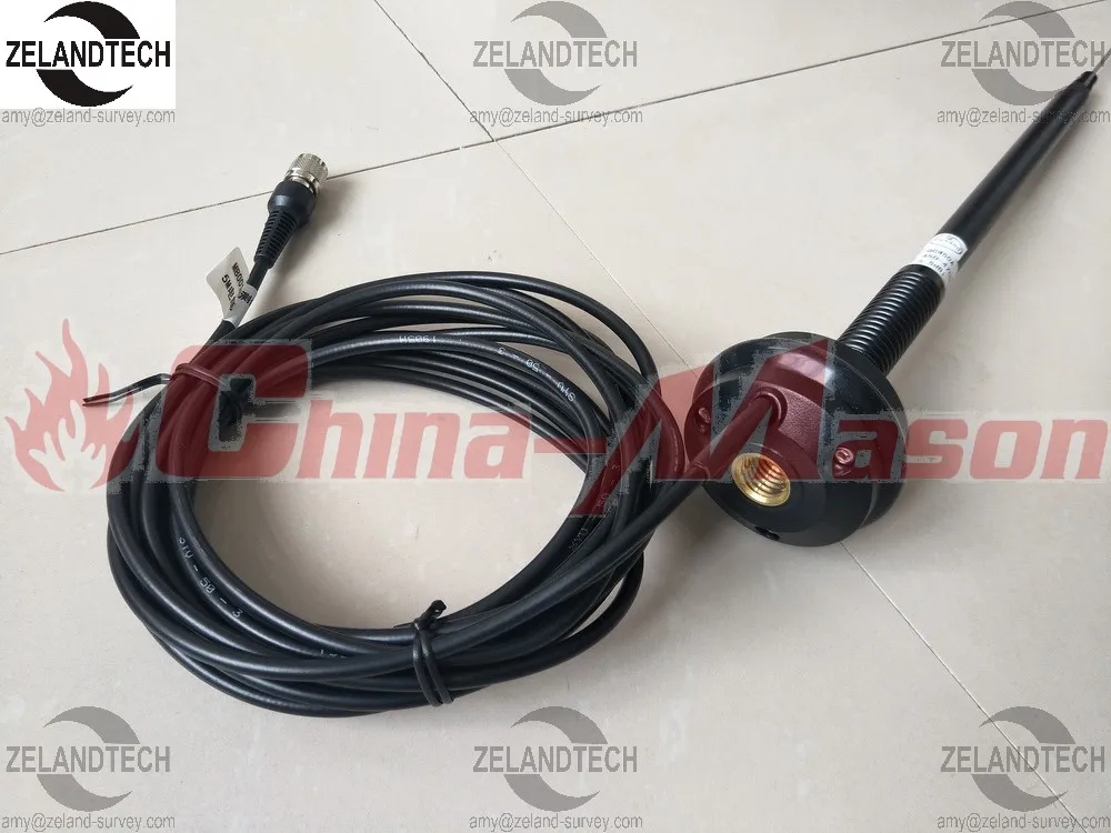 A00911+A00915 Whip Antenna and 5m Pole Mount for GPS Base station,  450-470 MHz, with TNC Connector, A00911+A00915