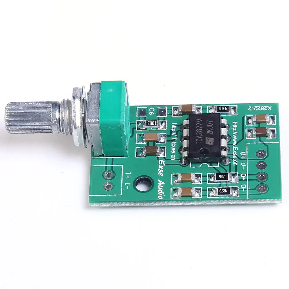 Audio Amplifier Module TDA2822M Mini Mono Board 2W BTL Amplifier Volume Adjustable Single Power 3V 5V 9V