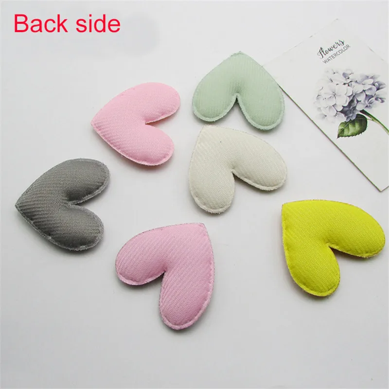 30 Stück/Los 5cm gestreifte Herz-Pads, Applikationen für Bastelarbeiten, Kleidung, Nähzubehör, DIY-Haarspangen-Accessoires – Detail 4