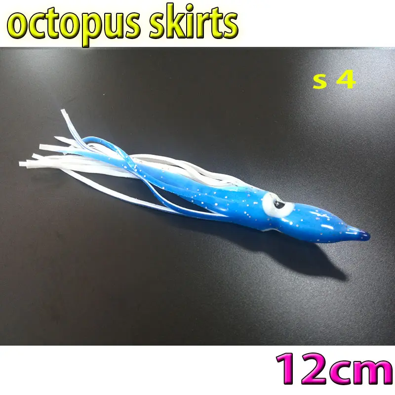more color choose  fishing octopus skirts size:12CM 26kinds color choose 10pcs/lot soft bait