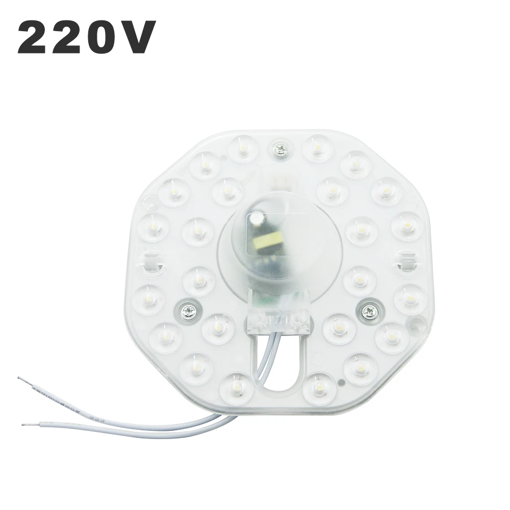 Moduł LED 220 V Wymień lampy sufitowe 12 W 18 W 24 W Dekoracja modułu źródłowego Wygodna instalacja SMD2835 Biały i ciepły biały