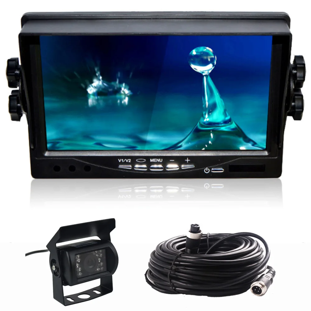 

LED Reverse Camera 7" TFT LCD Monitor For Truck Bus Parking Assistance Monitors S DC 9V-35V Car Monitors