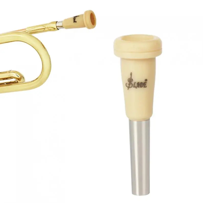 

ABS Resin Metal Trumpet Mouthpiece Khaki Lightweight Trumpet Mouth Beginner Musical Instruments