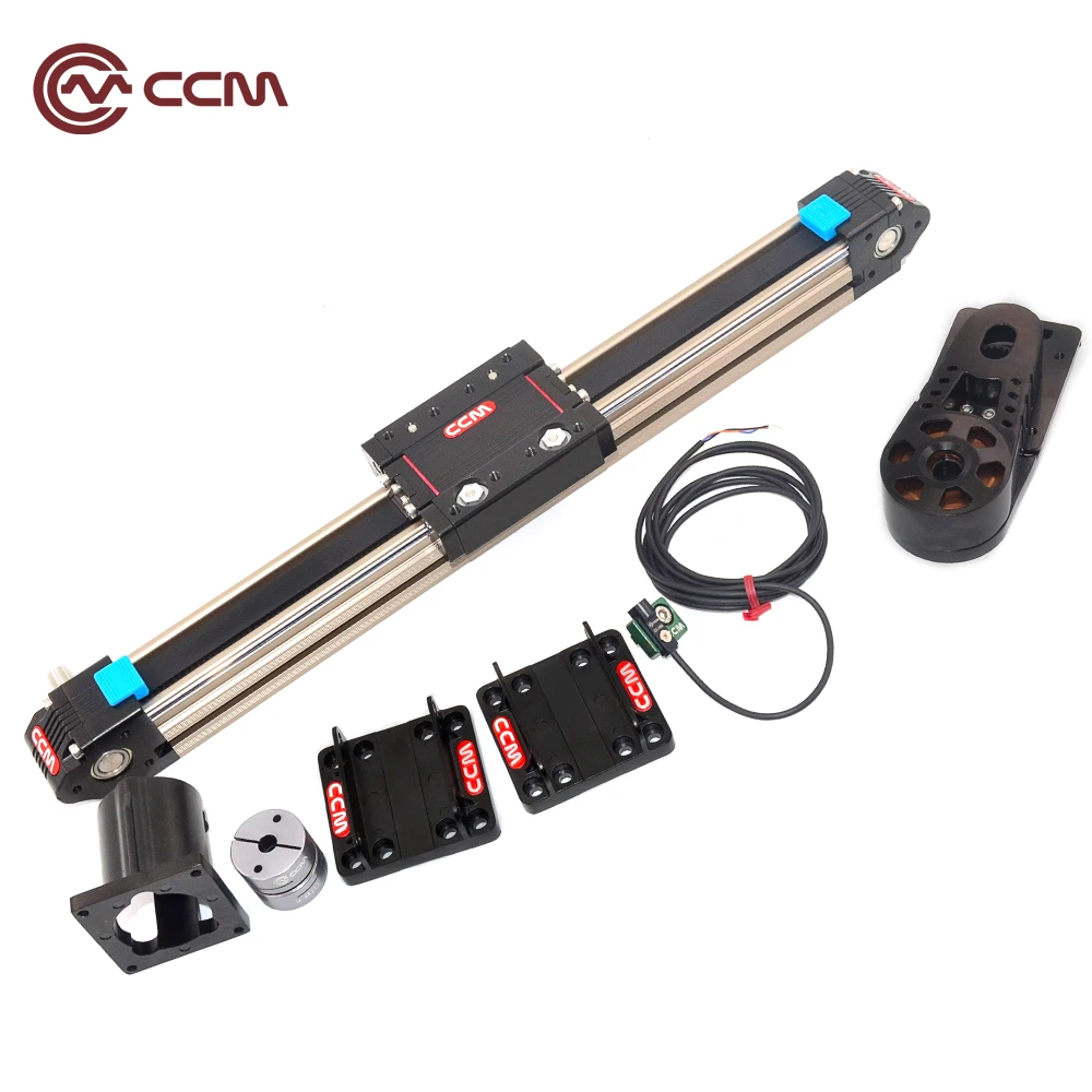 Belt driven linear axis 800mm Nema23 stepper motorized drive