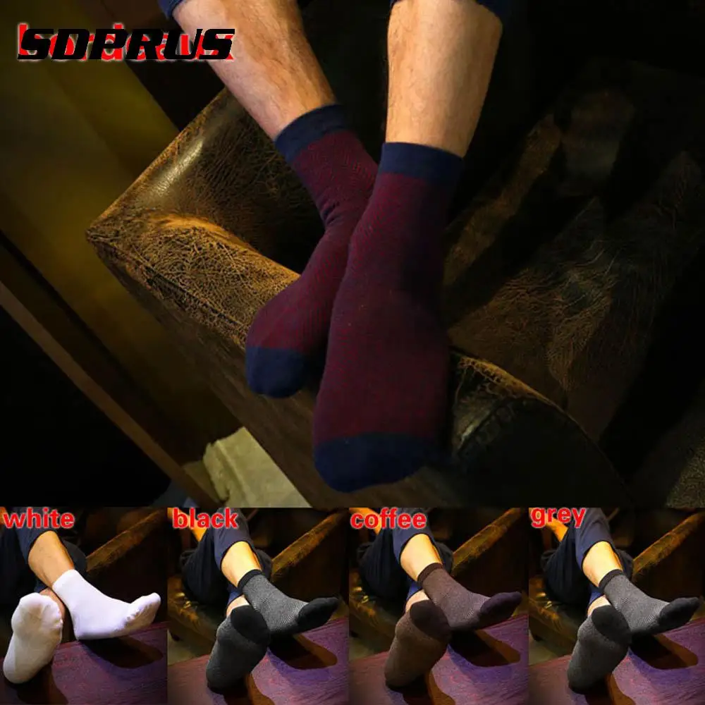 

2024 new fashion Men Ankle Short cotton Socks Casual Pure Breathable Cotton Middle Style Classic Business Socks 1Pair Gray Black