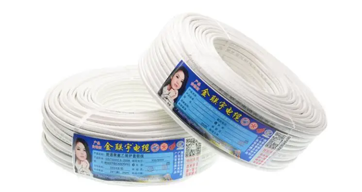 High Quality 100M Soft RVVB Sheathed Wire High Purity oxygen Free Copper Cable 2Core 2X1.5 Square for Lighting wire