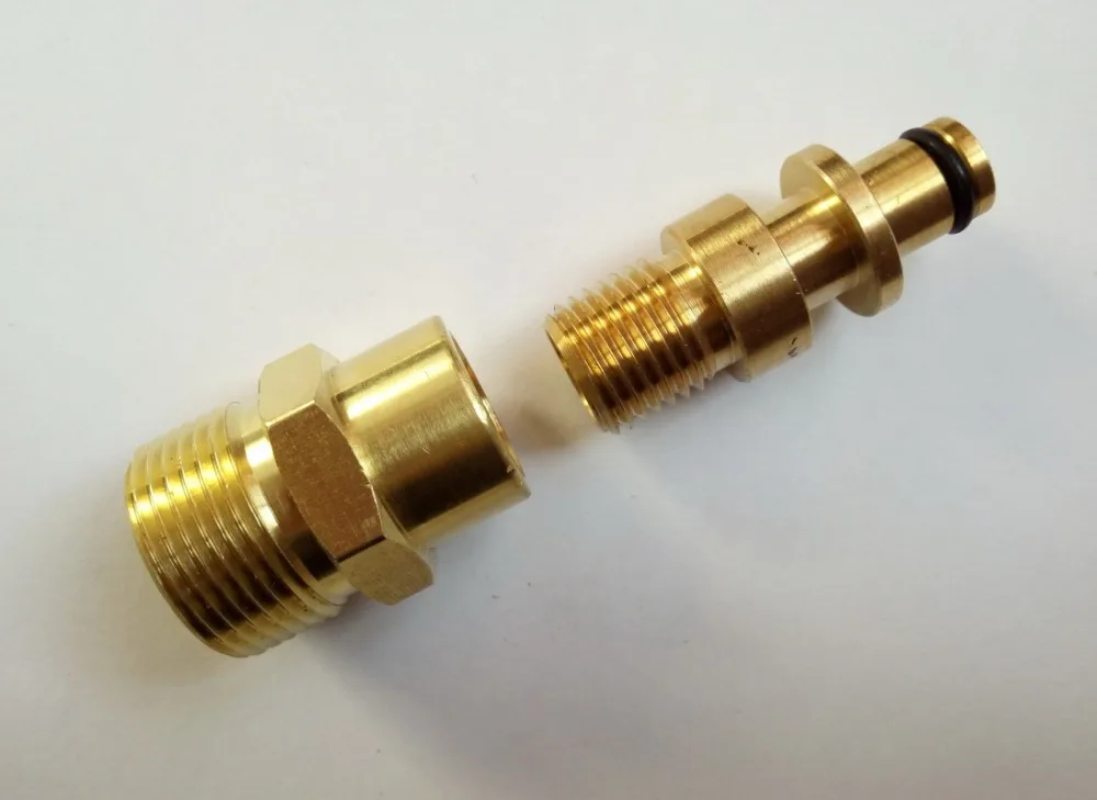 100% copper car washer hose connector fit Karcher K2 series gun, another end thread M22*1.5 hole dia.14mm