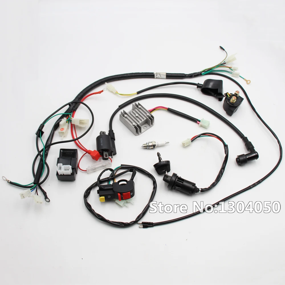 Complete Electrics Wiring Harness CDI Ignition Coil Switch D8EA Spark Plug Chinese Dirt Bike 150 200 250cc Zongshen Loncin NEW