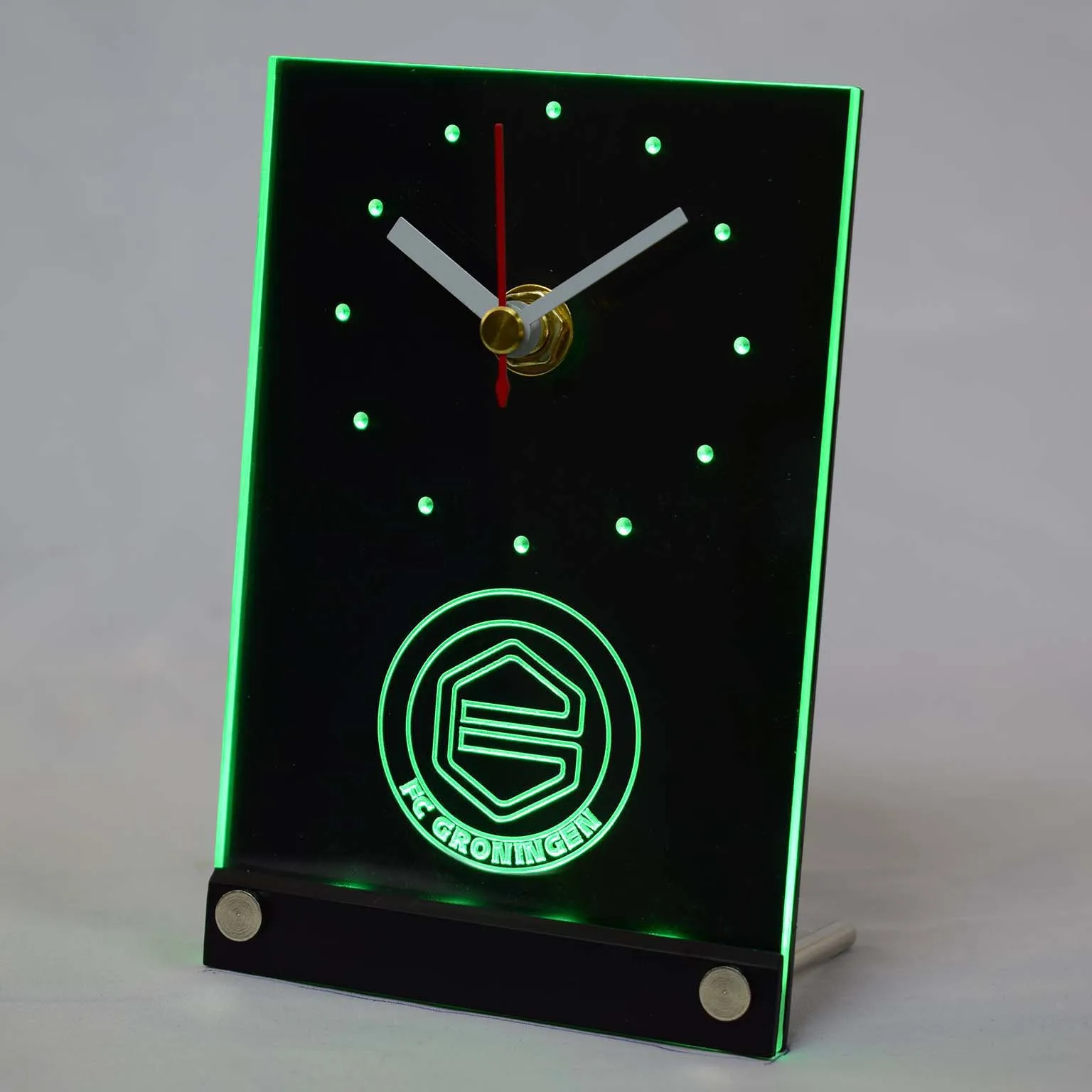 tnc1014 FC Groningen Dutch Eredivisie 3D LED Table Desk Clock