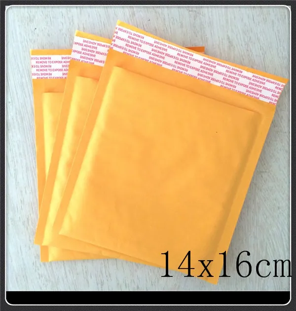 

100pcs NEW bubble padded envelope kraft bubble Mailing bags yellow bubble envelope bag 140*160mm(5.5"x6.3") Wholesale