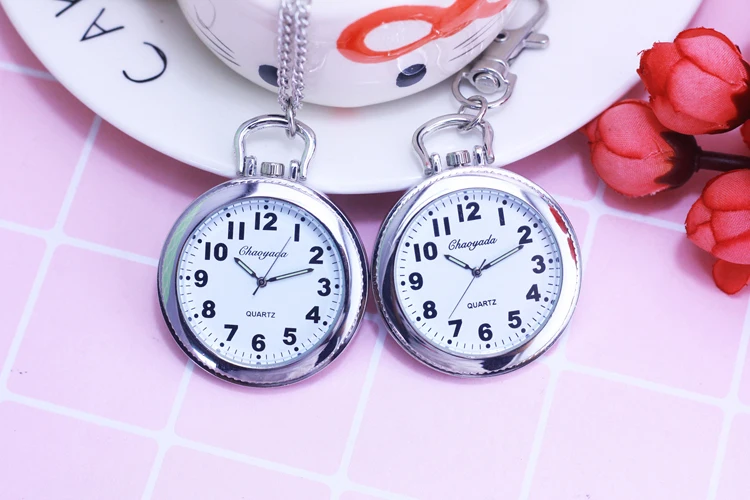 Large Digital Quartz Pocket Watches for Men and Women, Waterproof Electronic Key Chain Clock Gift for Father, Husband, Students,