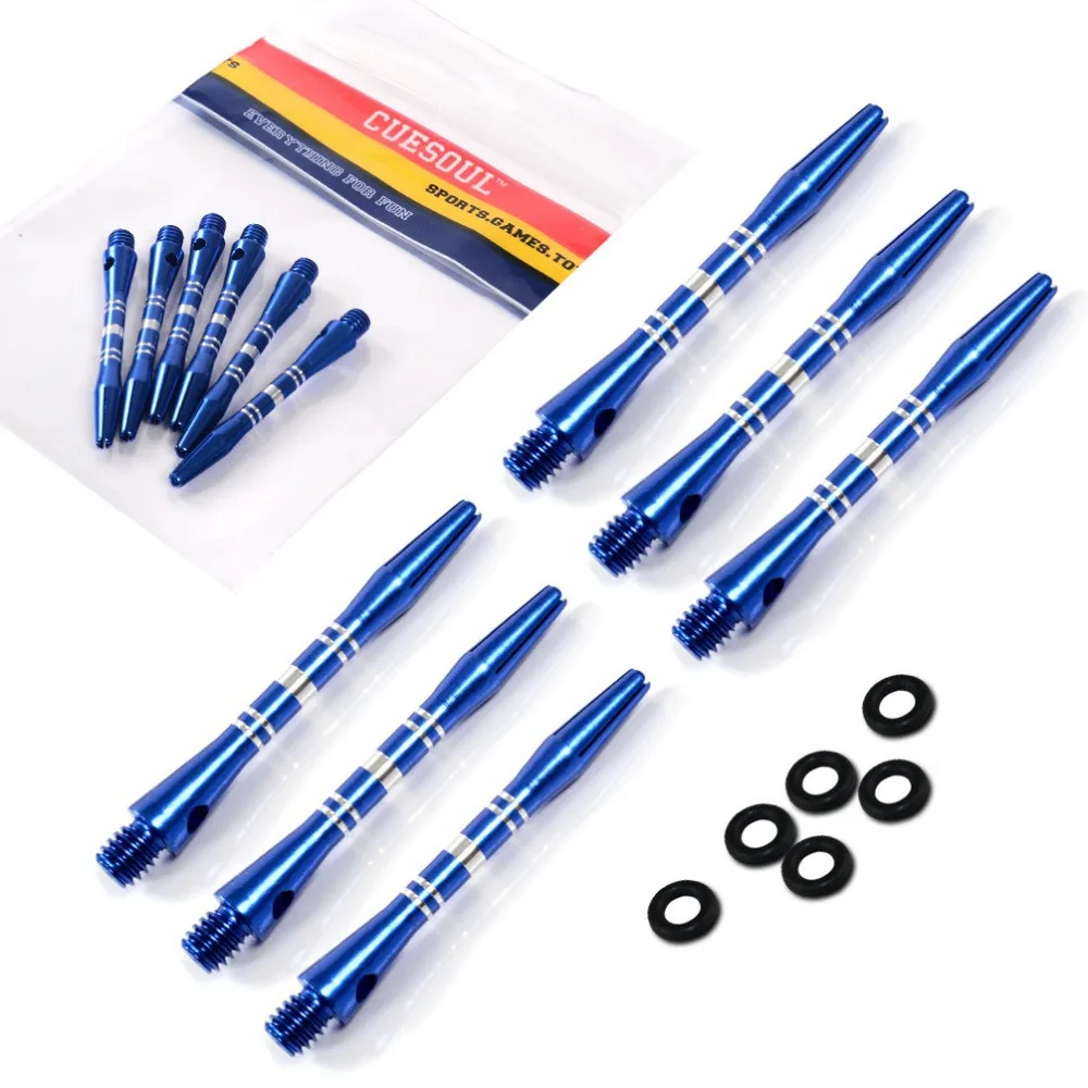 

Free Shipping Cuesoul 2 Set 2ba Medium Striped Colormaster Blue Aluminum Dart Shafts with O'rings Dart Stems