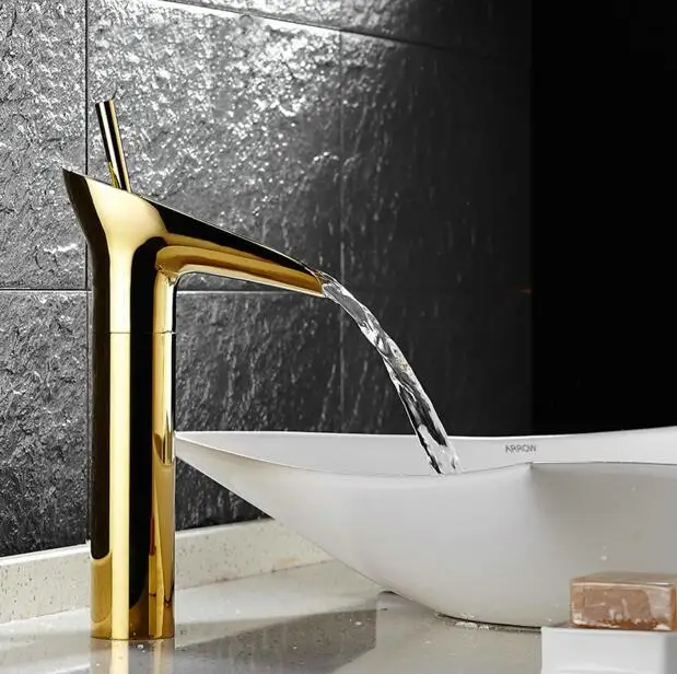 waterfall Basin Faucet Wine Glass style Hot Cold Mixer Basin Tap Crystal Antique/Gold/Black/Chrome /Nickel Faucet