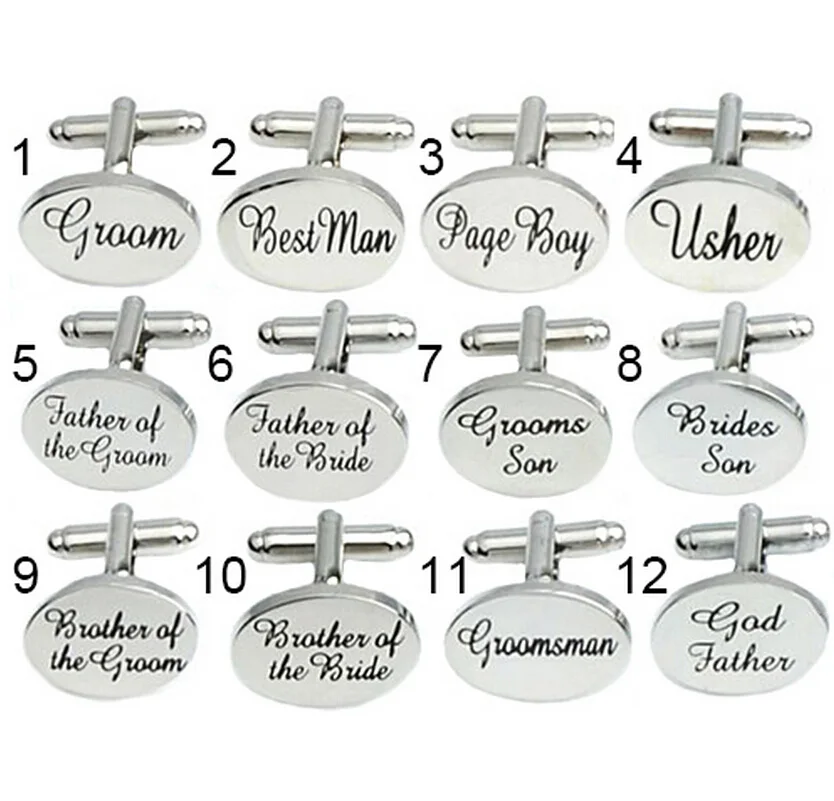 Wedding Cufflinks Wholesale&retail 12 Designs Option Silver Color Copper Material Fashion Groom Design