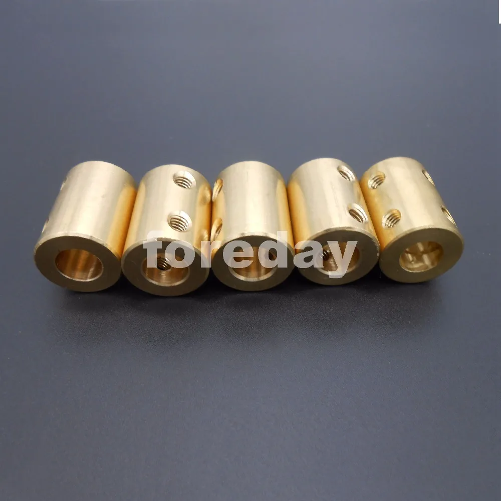 

5PCS Brass Shaft rigid Coupling Coupler L=25mm Dia.= 20MM 6mm-12mm 8mm-12mm 10mm-12mm 12-12mm 12mm +2 Wrenches keys *FD406-409