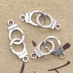 15pcs Charms Handcuffs Freedom 30x10mm Antique Making Pendant fit,Vintage Tibetan Silver color,DIY Handmade Jewelry