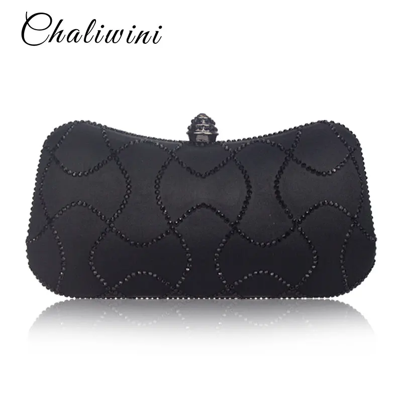 New style Diamond Women Clutches Ladies Evening Bags Girl Party Wedding Purse Noble Royal Pink HandBags Clutch Bag With Chain