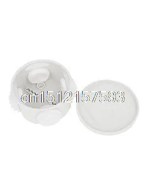 2 Pcs White ABS IP44 Waterproof 50x50mm 4 Cable Entries Round Junction Box