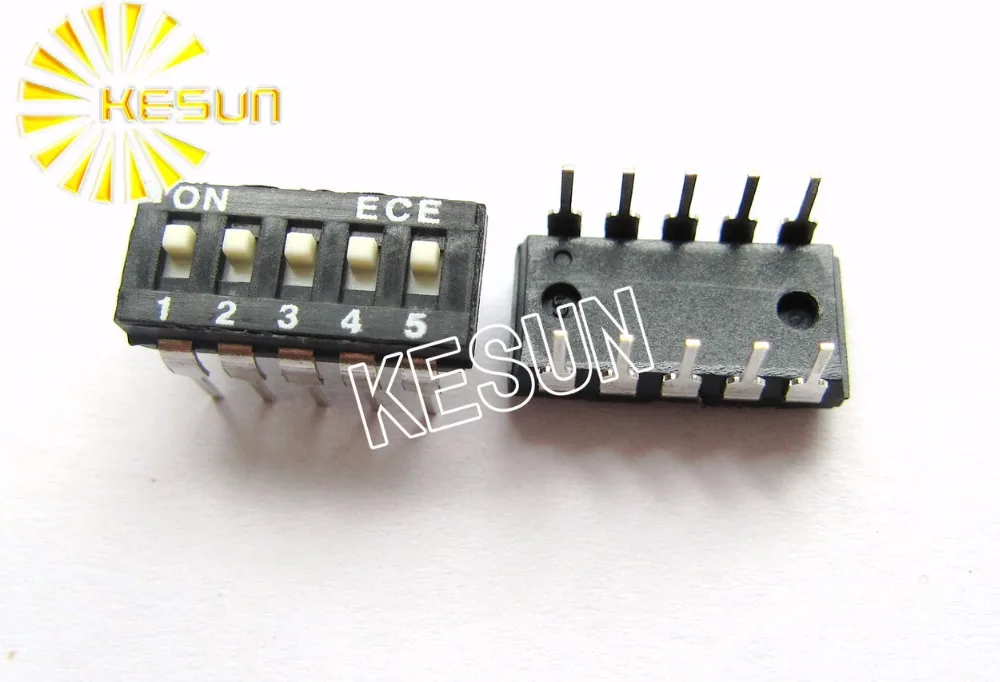 

100% Original EAH105 5 Position 2.54mm IC type Black DIP Switch EAH105EZ x 100PCS