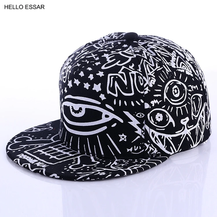 Fashion New Graffiti eyes Luminous cap Hip hop Cap Hats for men women Vintage flat hat Baseball Cap 70014