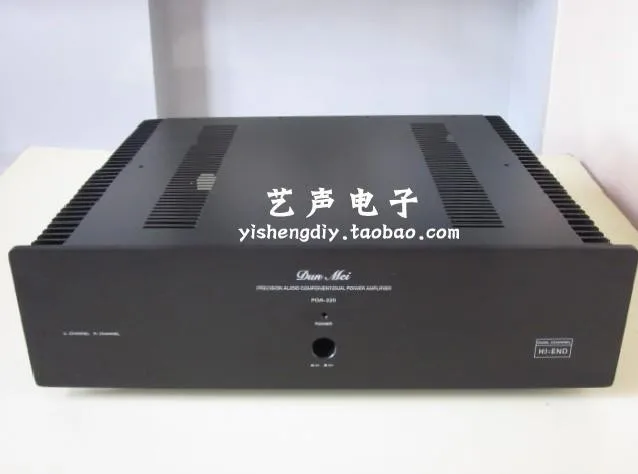 Gabinete diy 430*115*390mm poa220 transistor amplificador chassi/fase traseira amplificador chassi/radiador externo/invólucro amplificador