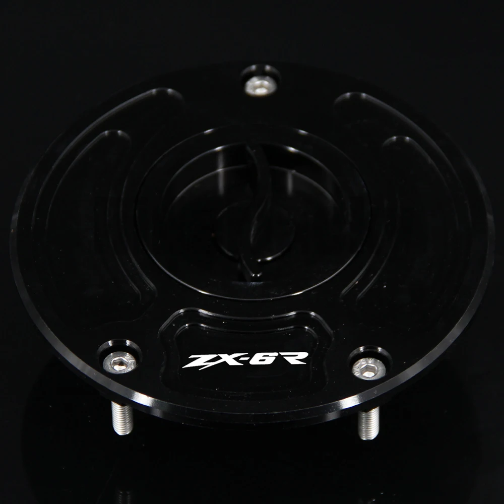 CNC Aluminum Keyless Motorcycle Accessories Fuel Gas Tank Cap Cover For Kawasaki ZX-6R ZX6R ZX6 R 2003-2006 2004 2005