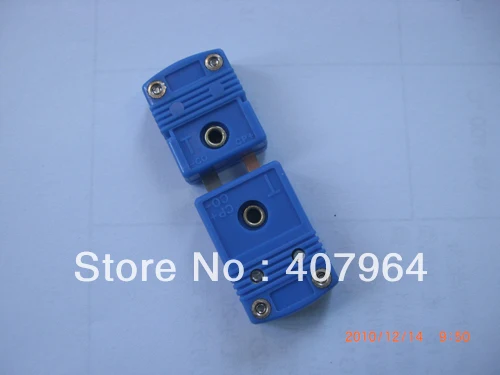 

Mini Thermocouple Connector T type Blue Color Flat pin Male and Female