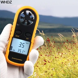 Digital Anemometer Wind Speed Meter -10 ~ 45C Temperature Tester Anemometro with LCD Backlight Display