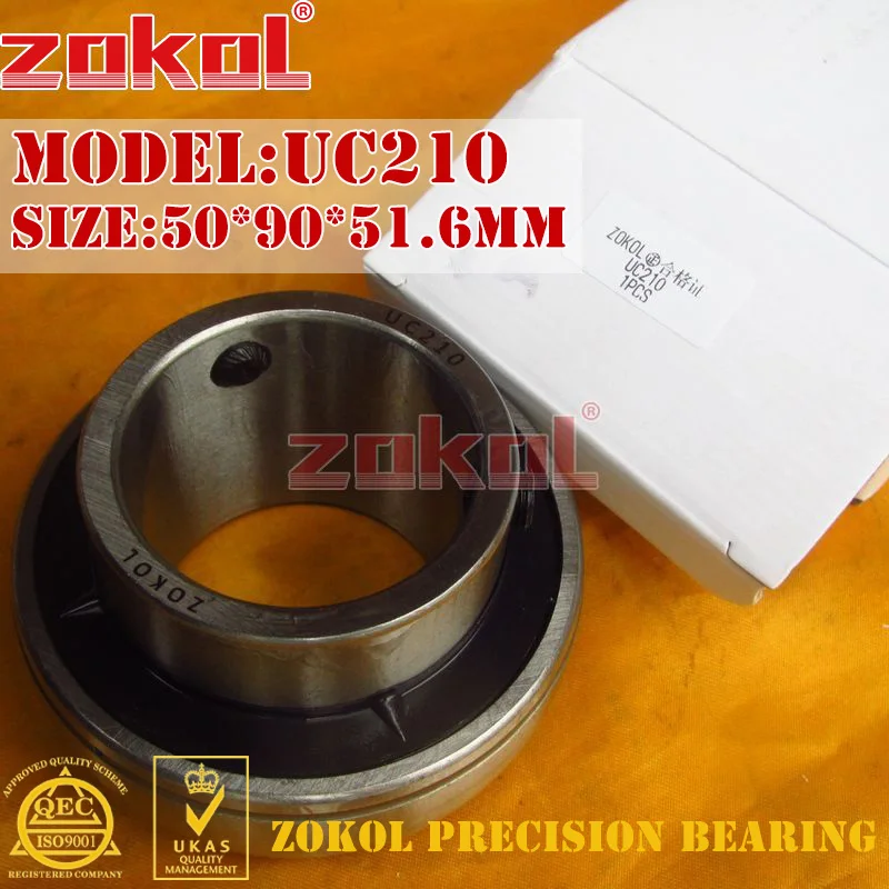 

ZOKOL bearing UC210 90510 Pillow Block Ball Bearing 50*90*51.6mm