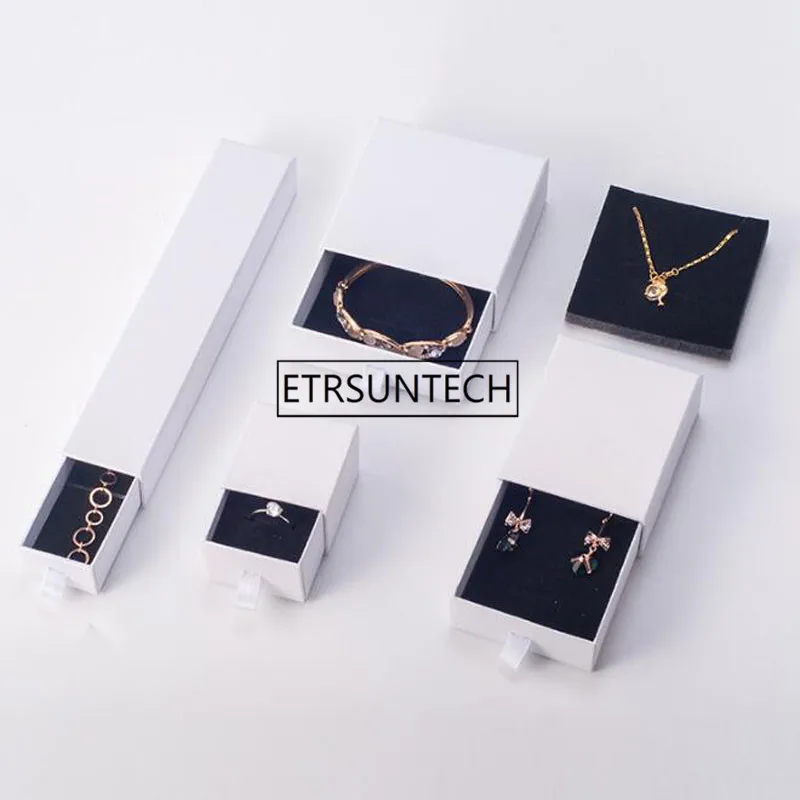 Jewelry Drawer Paperboard Box Women Ring Earring Bracelet Necklace Pendant Packaging Box