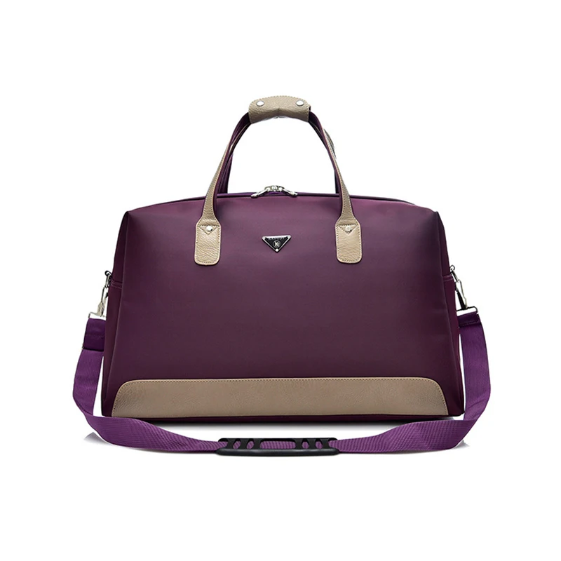 

Wobag Patchwork Leather Men Travel Duffle Bags Waterproof Oxford Women Travel Bag Large capacity Tote Luggage Shoulder Bag