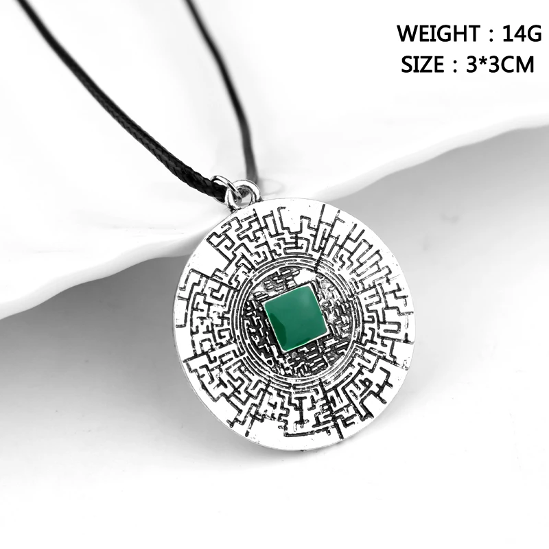 dongsheng Movies Jewelry The Maze Runner labyrinth pendant Thomas leather necklace fashion movies jewelry for men women -30