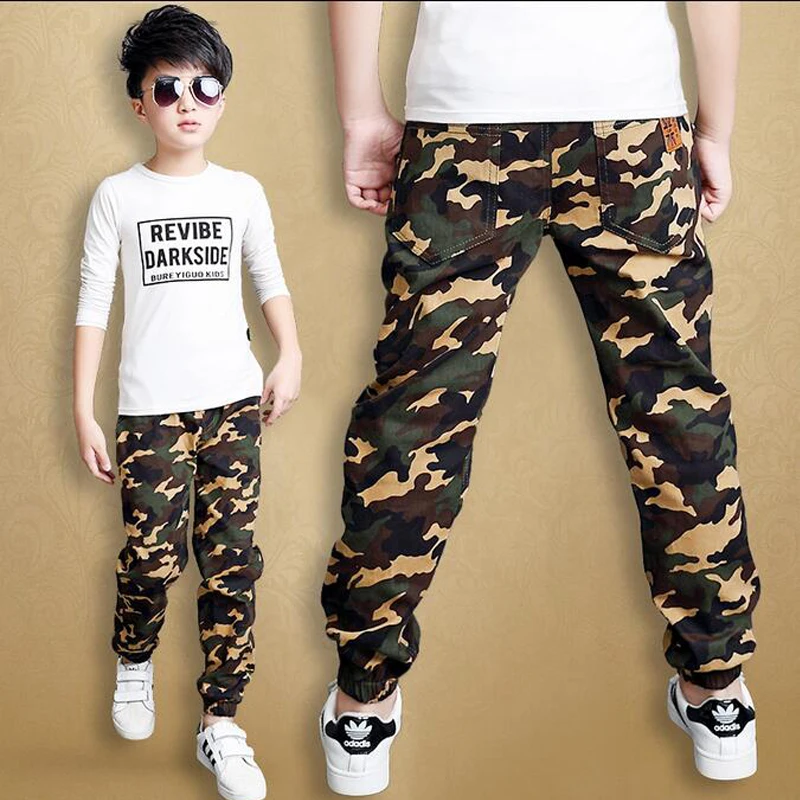 2022 New Boys Pants Children Pants Army Kids Clothes Casual Trousers For Teenage Boys Clothing Sport Fashion Camouflage Clothes