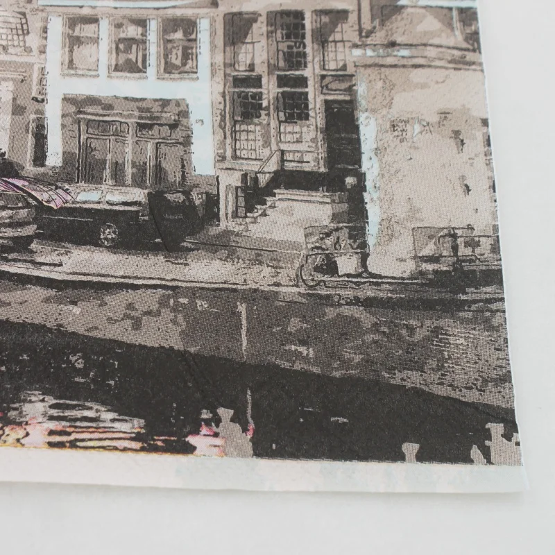 [RainLoong] Rose Paper Napkins With Architecture Party Tissue Decoupage Napkins Decoration Serviettes 33*33cm 1 pack