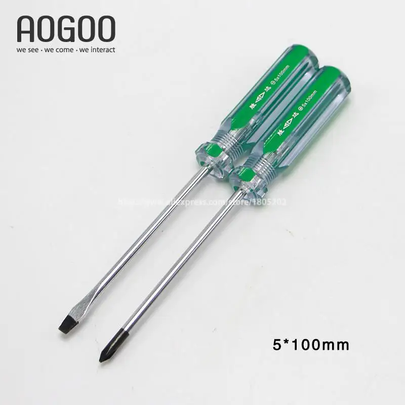 5*100mm 2Pcs/Lot Long and Hardness Screwdriver Tools Phillips & Sloted Professional Industrial Tools