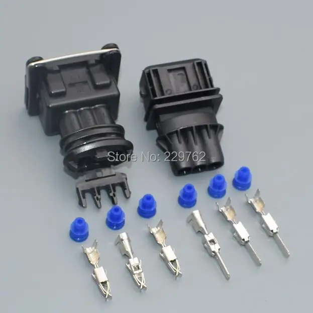 4//50/100sets auto Fuel Injector Plug Car Waterproof 3.5mm 3P 3Pin 3way Electrical Wire Connector Plug automobile Connectors