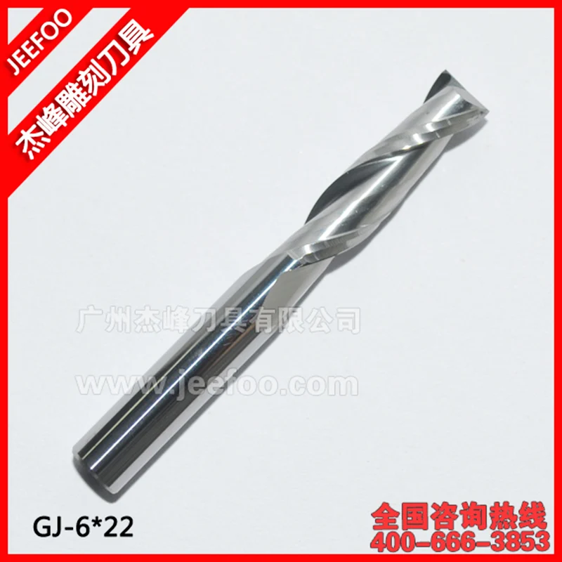 

6*22mm Three Flutes Cutters, Wood Cutting Tools, Carbide End Millinging Tools CNC for Carving Acrylic, PVC, MDF