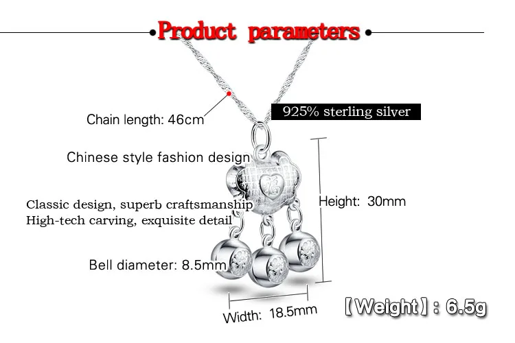 Chinese Vintage Silver Necklace 925 Sterling Silver Lock Necklace Red Rope Chain On Neck Ladies/Girls/Children Retro Jewelry Gif