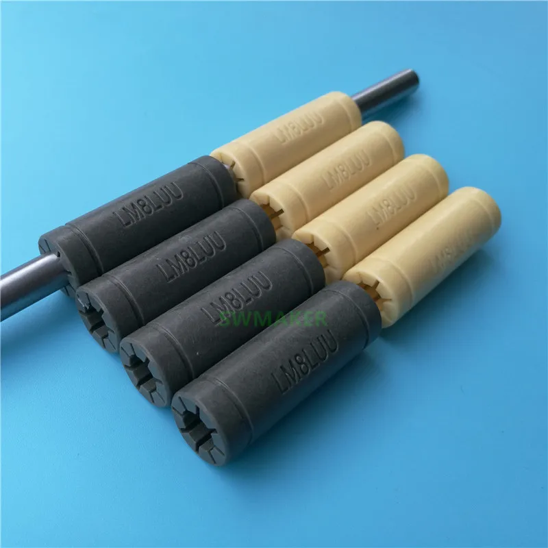 4pcs Solid Polymer LML8UU Linear Bearings Bushing LM8LUU 8MM 8*15*45mm Prusa for Mendel DIY CNC machine