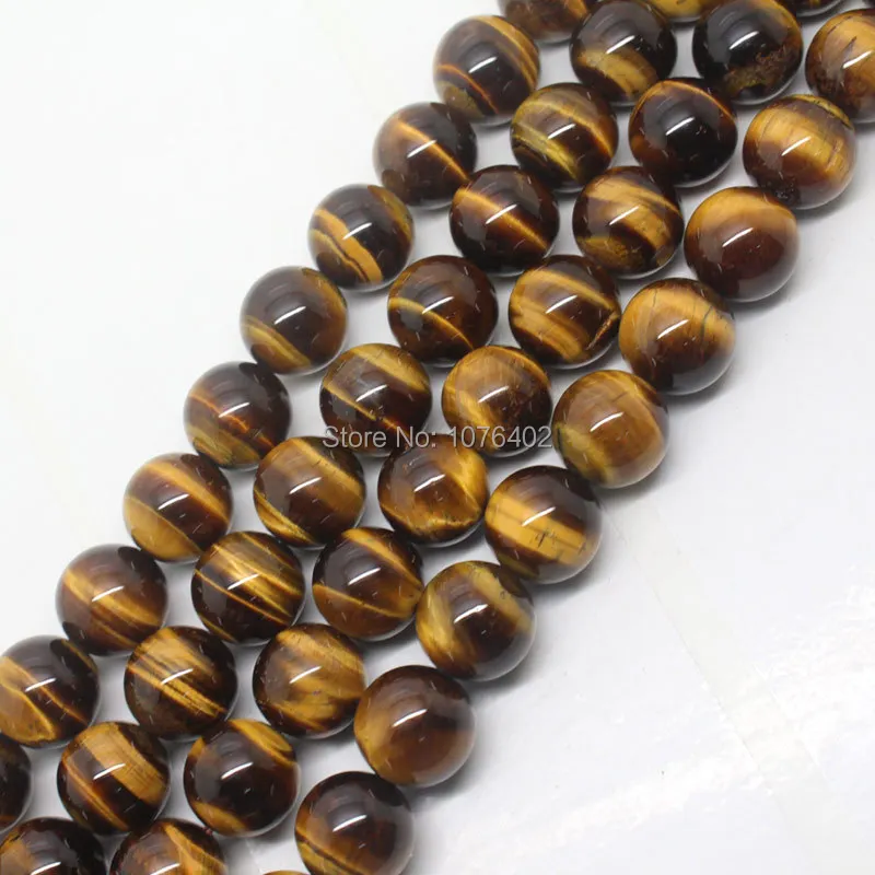 Free shipping!Wholesales 33pcs,12mm Beautiful Yellow Tiger's Eye Round Loose Beads 15