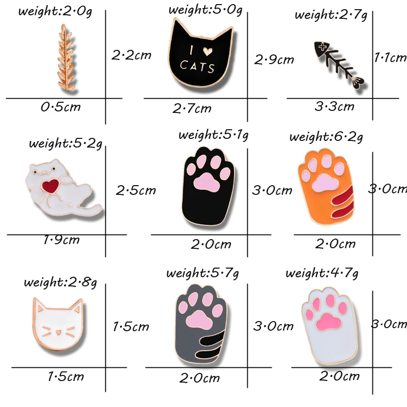 1 pz simpatico cartone animato gatto colorato piede Pin s distintivi acrilici spilla spilla per le donne vestiti sullo zaino accessori gioielli