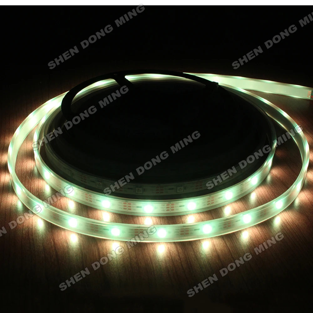 50m ws2812 led strip WaterproofIP67 60led/m Flexible led ribbon 20ICdigital led strip pixel indoor outdoor Garden Decoration