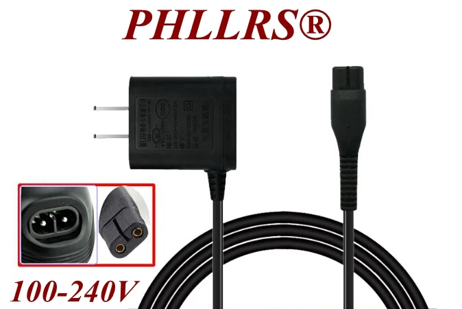 

1Pcs A00390 Replace head AC DC Us Plug Charger Power Cord Adapter for Philips shaver For QP2520 QP6510 QP6520 QP220 QP210 QP210