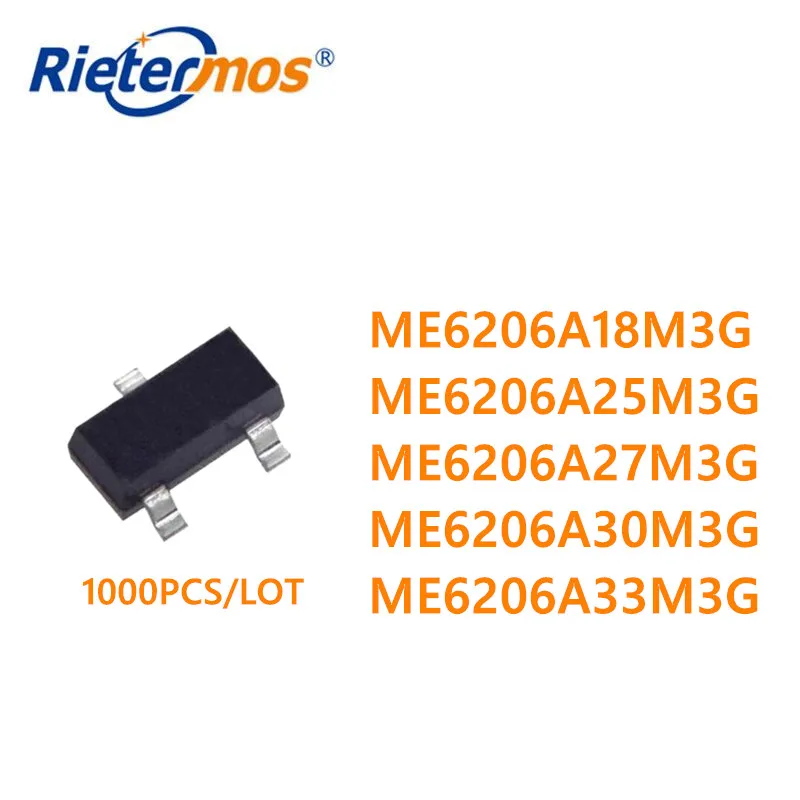 

1000PCS ME6206A18M3G ME6206A25M3G ME6206A27M3G ME6206A30M3G ME6206A33M3G SOT23-3 ORIGINAL