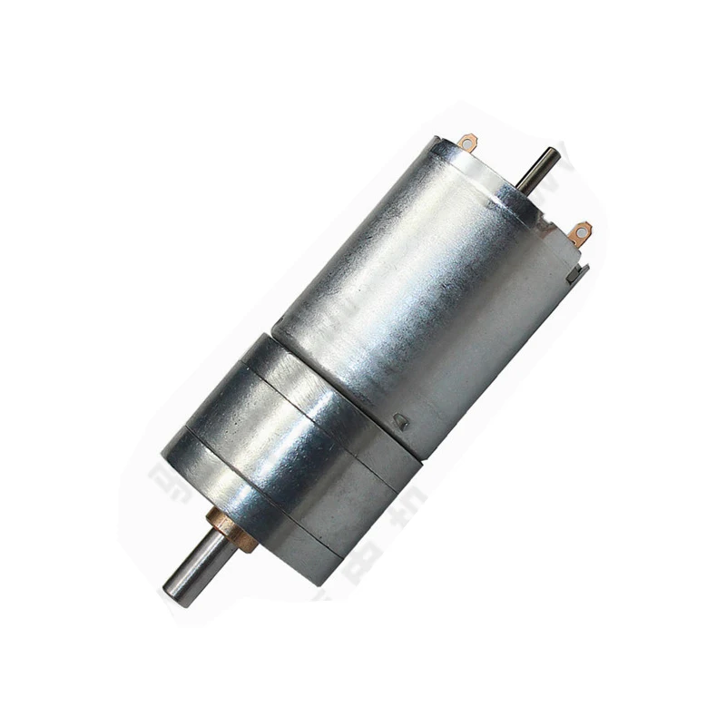 GM25-370 double output shaft, DC gear motor, metal brush magnetic motor, permanent magnet DC gear motor, can install encoder